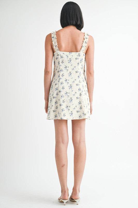 Mini Ruffle Dress with Tie