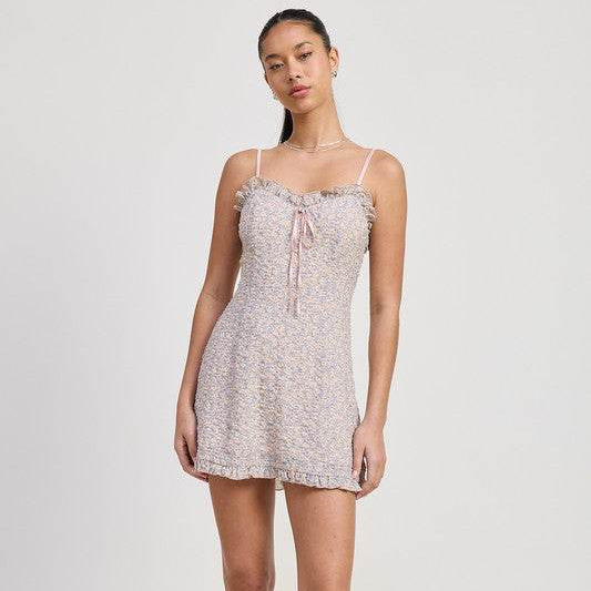 Ruffle Mini Floral Dress