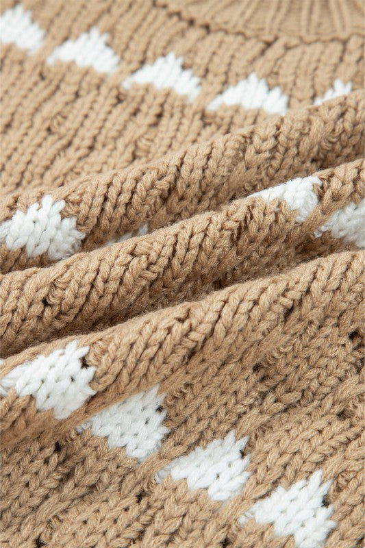 Textured Knit Puff Sleeve Sweater
