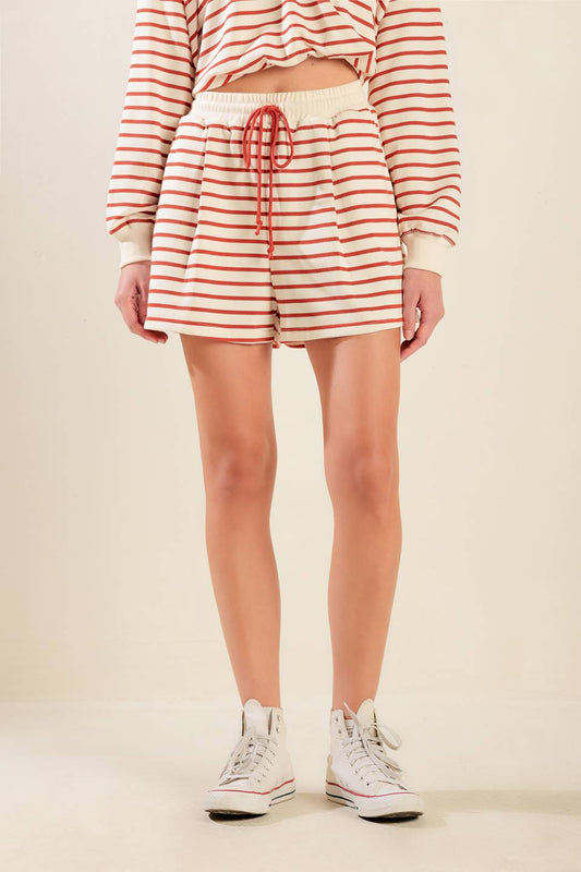 Lover Girl Striped Terry Shorts