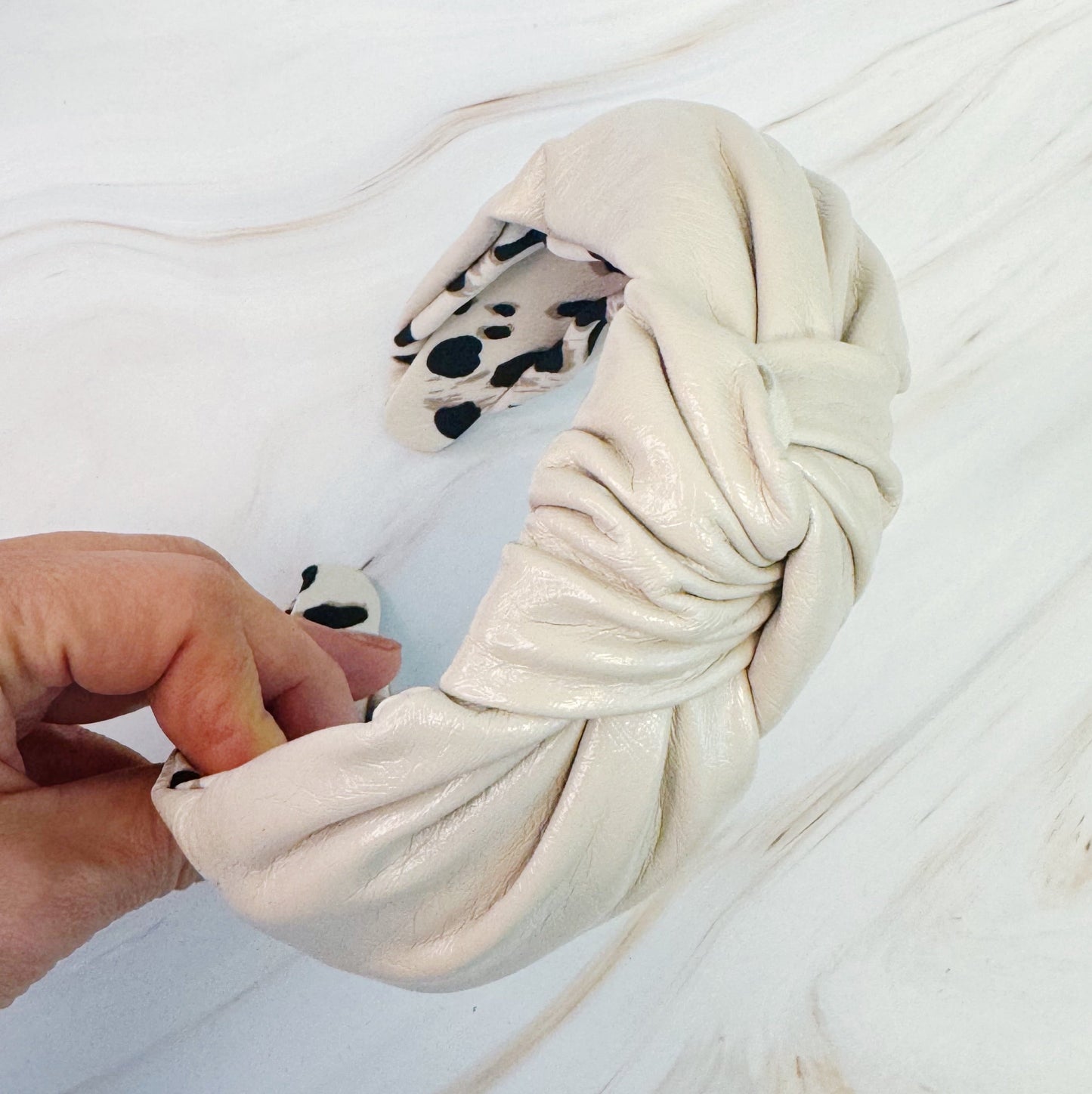Patent Leather Knotted Headband