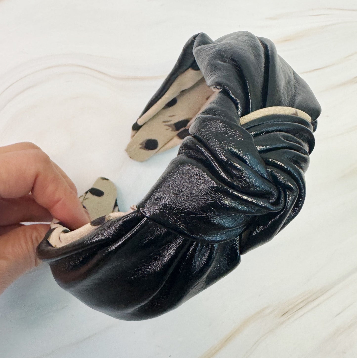 Patent Leather Knotted Headband