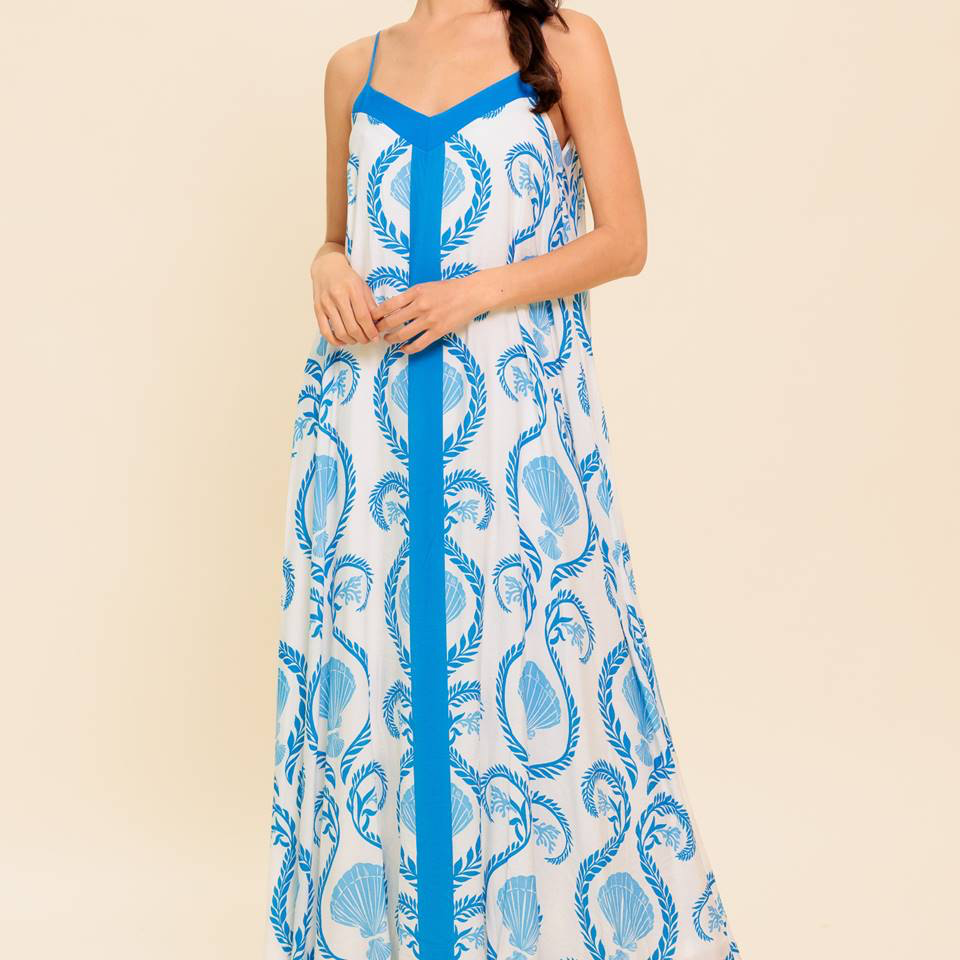 Weekend Getaway Blue Maxi Dress