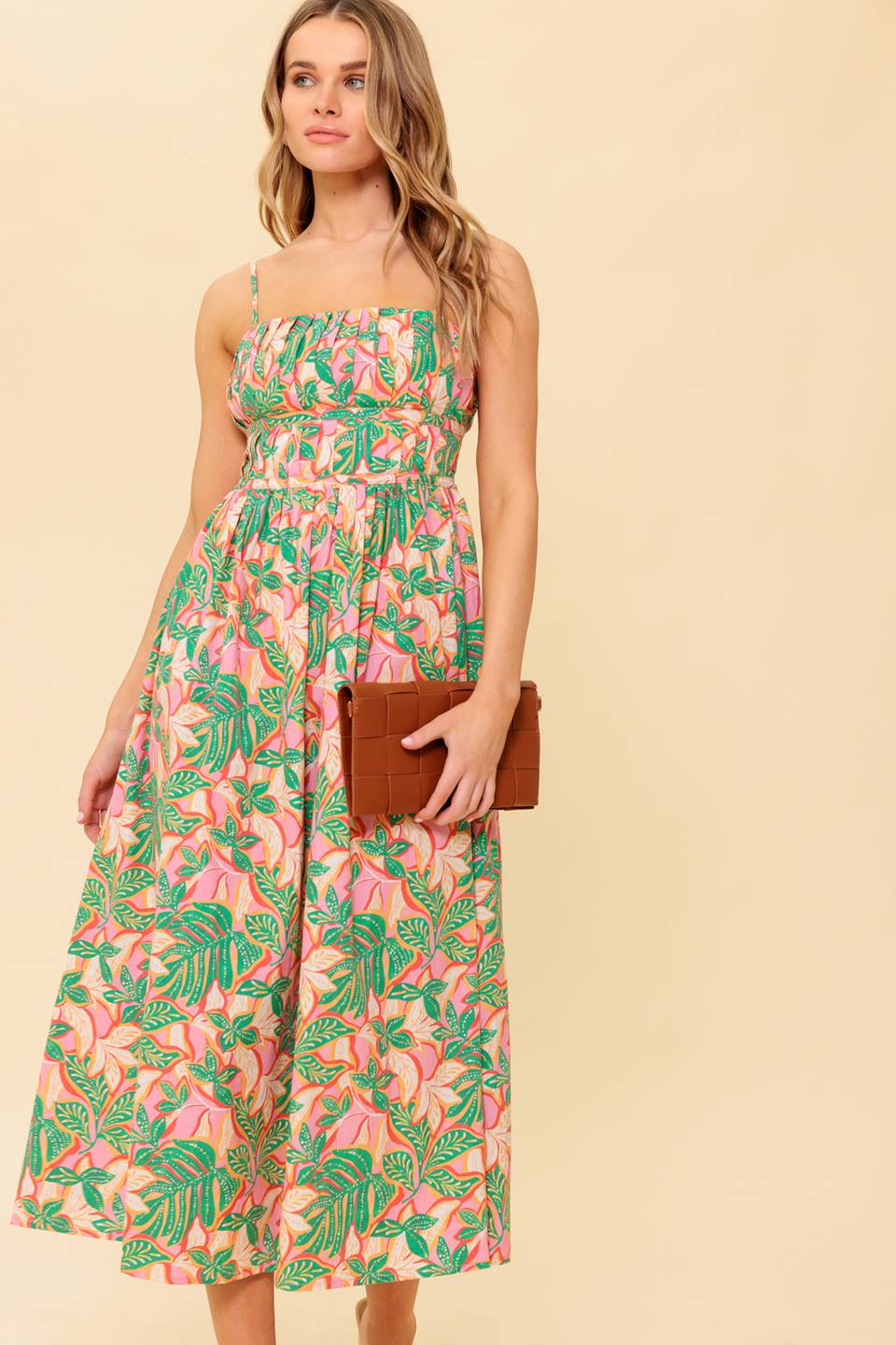 Storyteller Woven Midi Dress