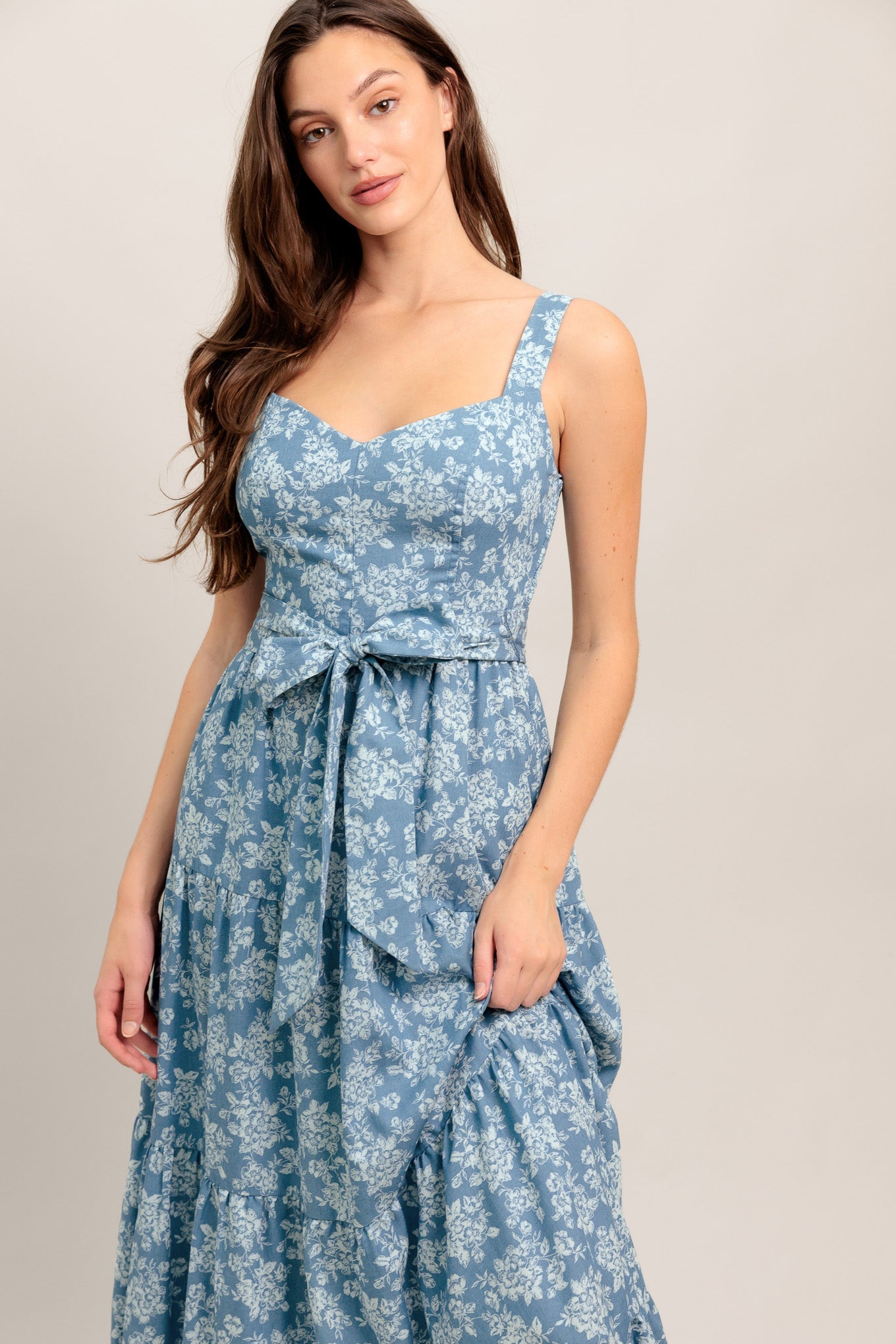 Prairie Bloom Woven Maxi Dress