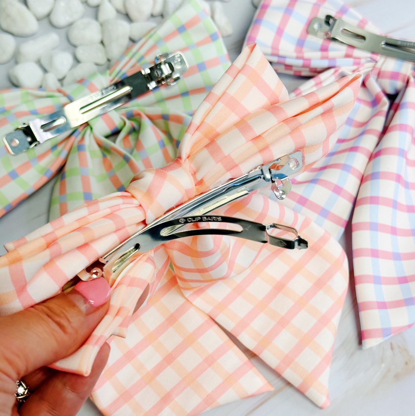 Satin Double Bow Hair Clip
