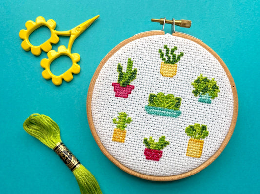 Plant Life Counted Cross Stitch DIY KIT