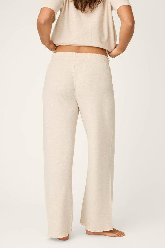 Weekend Waffles Light Oatmeal Cropped Pajama Pants