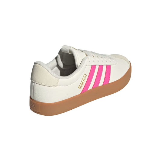 Adidas Women's VL Court 3.0 Shoes - White / Magenta / Gold Metallic