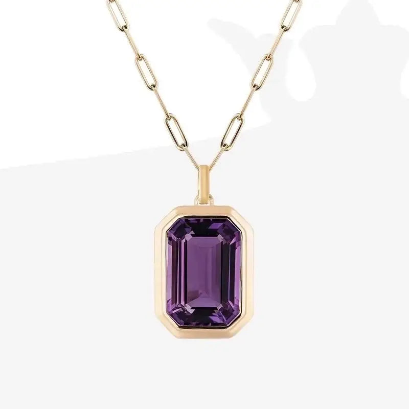 Molly Zircon Pendant Necklace in Crystal Clear
