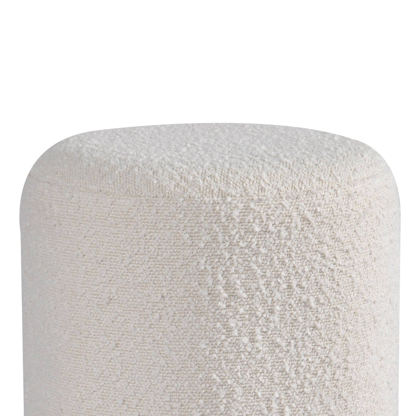 Bellini Boucle Ottoman with Gold Base