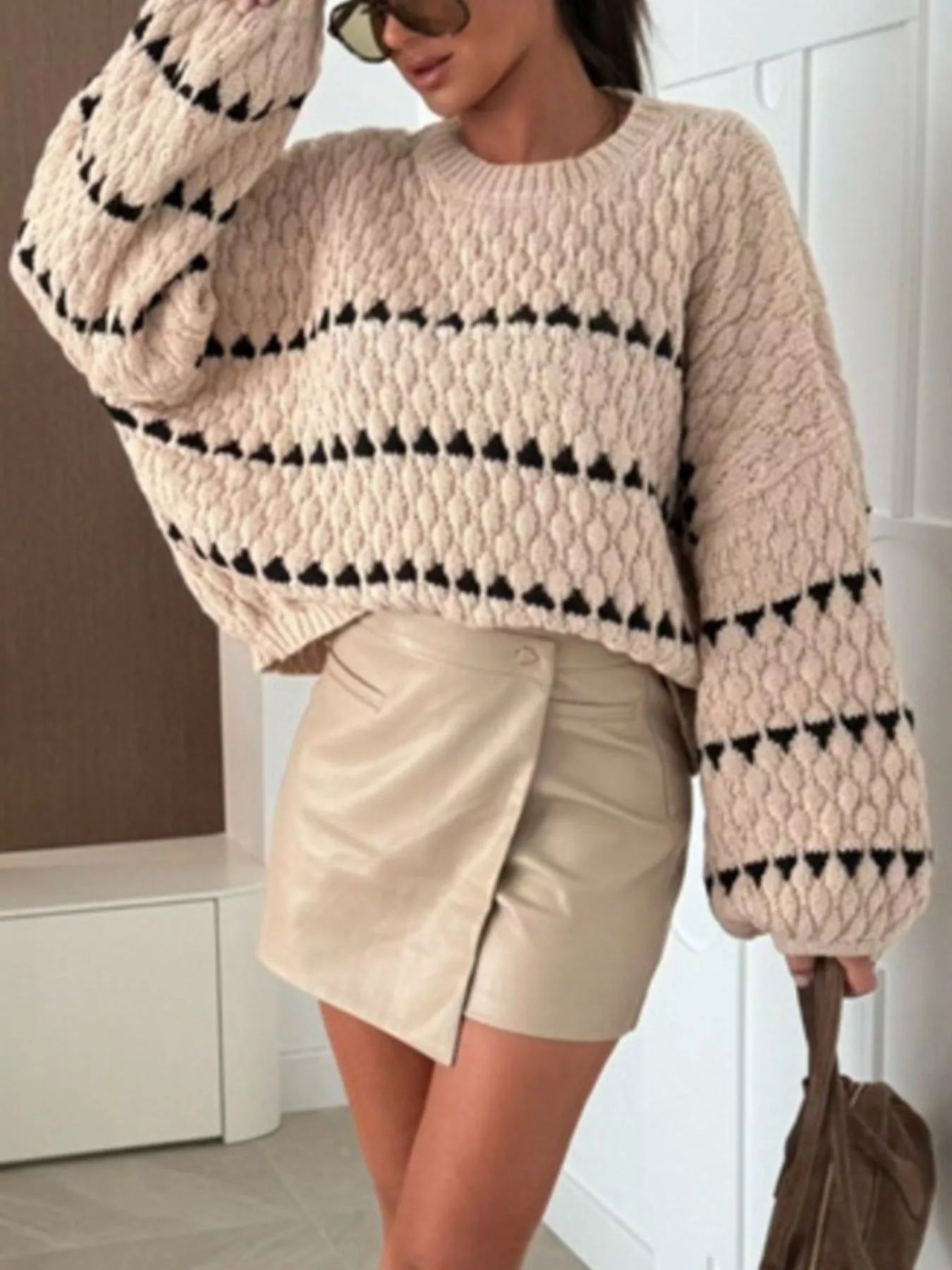 Chunky Knit Striped Sweater