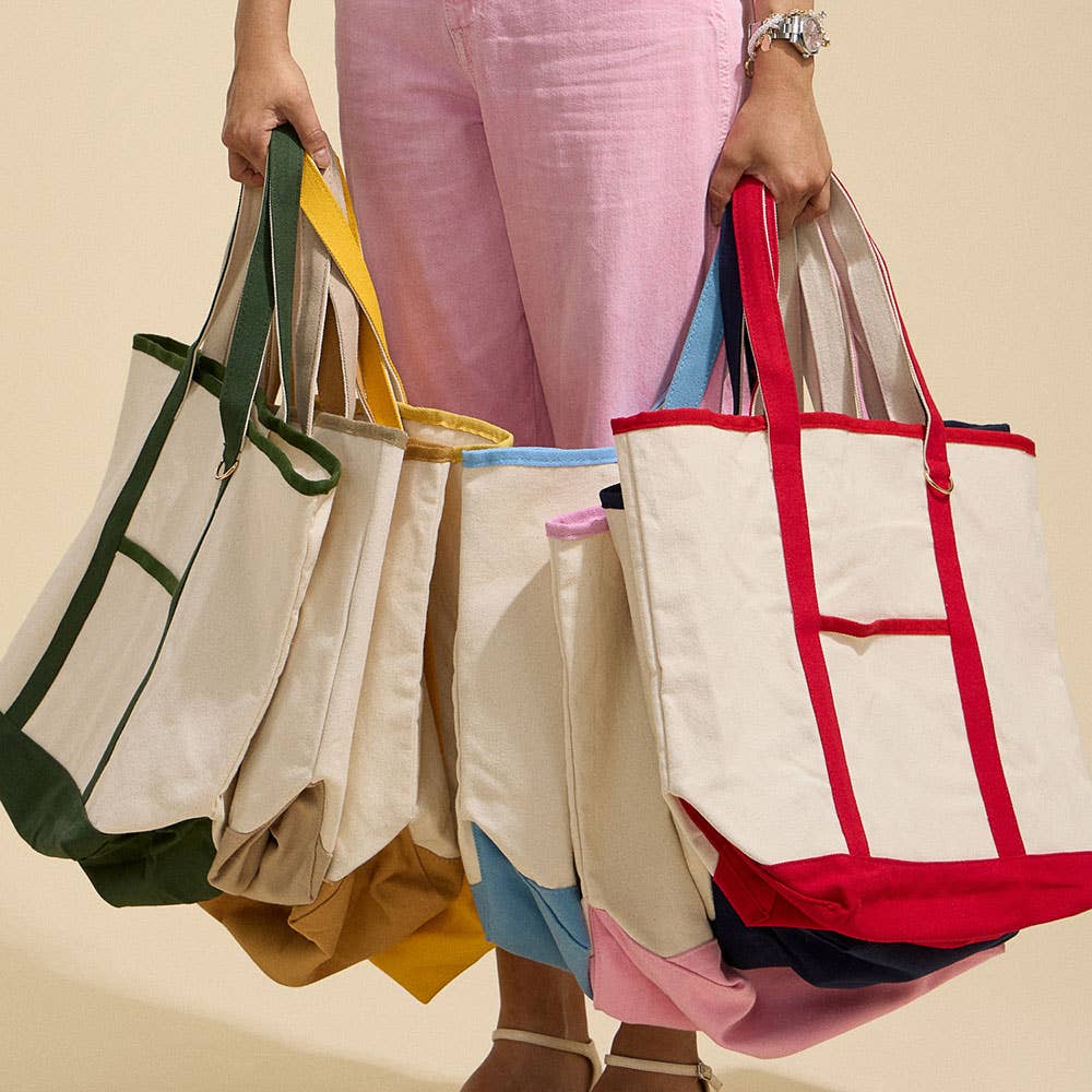 Large Classic Canvas Boat Tote