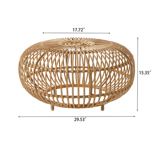 Ottowa Coffee Table | Rattan Weave Accent Table