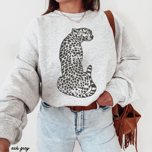 Sitting Cheetah Sweatshirt