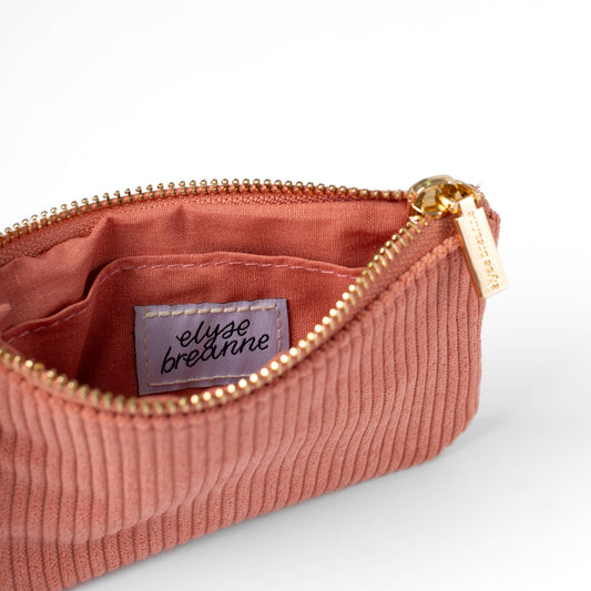 Peony Corduroy Coin Pouch