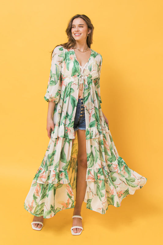 Easy Days Floral Kimono Top