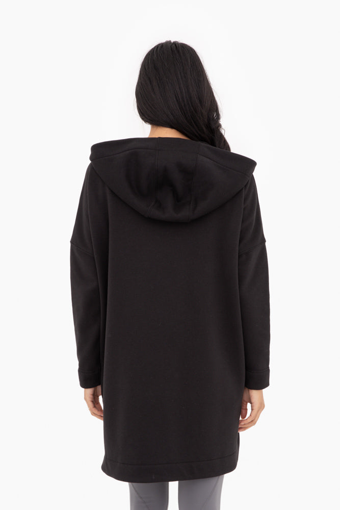 Cozy Comfort Zip Up Hoodie Jacket in Black