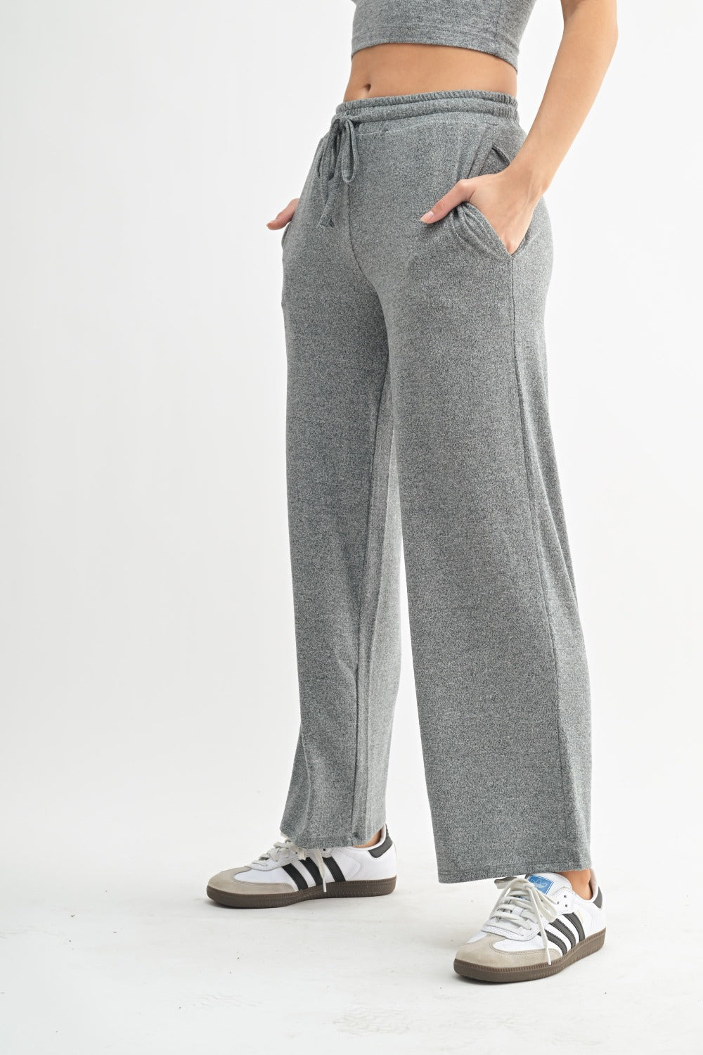 CloudSoft™ Wide-Leg Lounge Pants in Gray