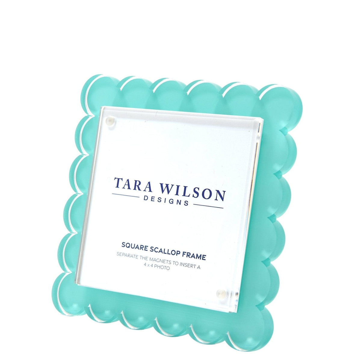 Pastel Turquoise Acrylic Square Scallop Frame