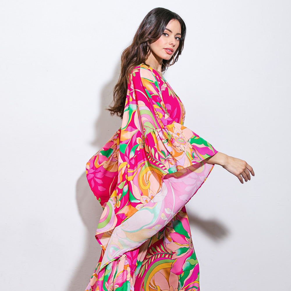 Seaside Woven Kaftan Dress