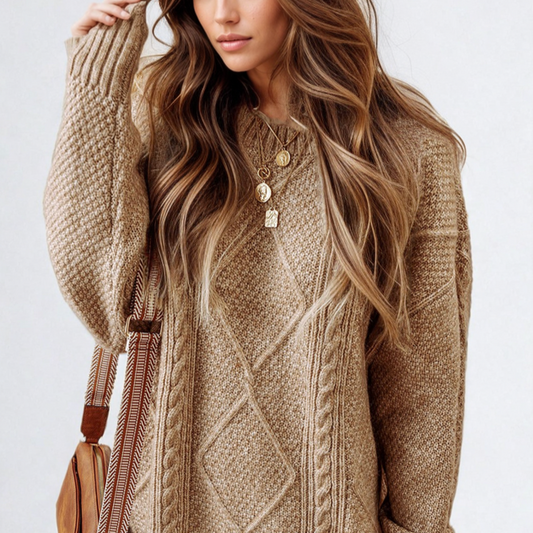 Cable Knit Sweater Dress
