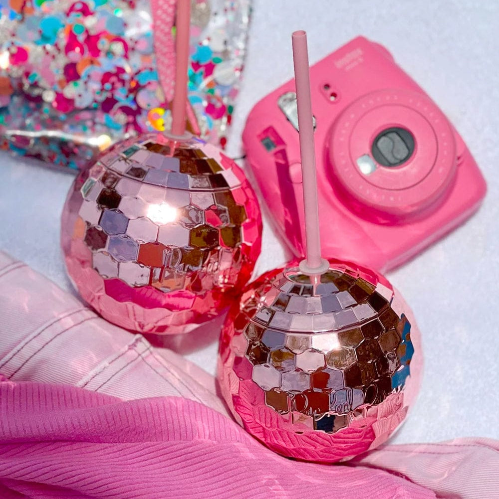 Pink Disco Ball Sipper Bundle (set of 6)