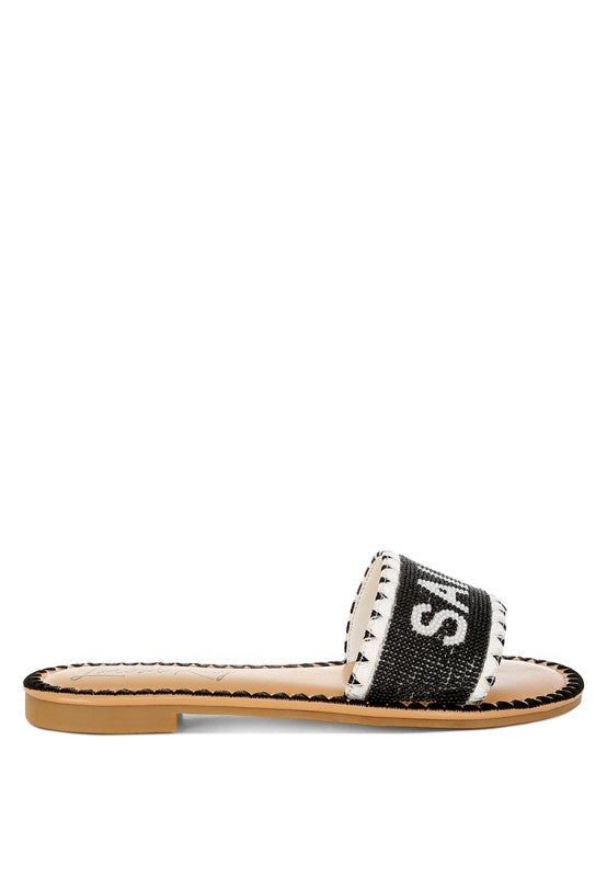 Beaded Saint Tropez Flat Sandals