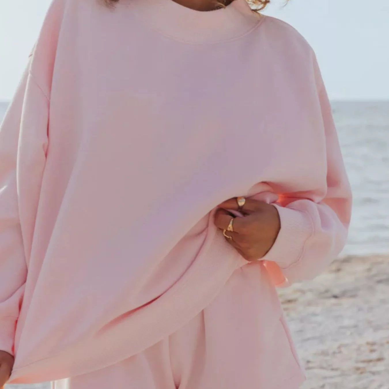 Relaxed Fit Sweatshirt and Shorts Set