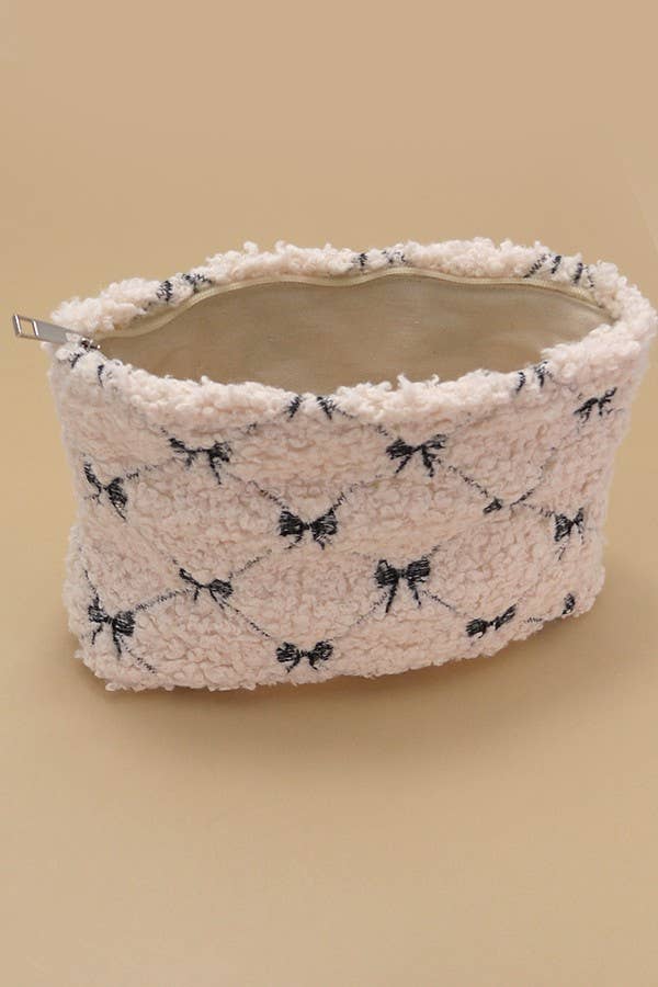 Soft Lamb Wool Cosmetic Pouch