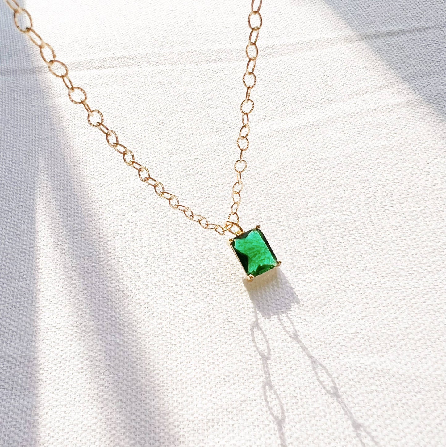 Emerald Green Pendant Necklace