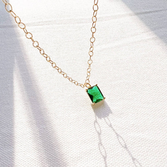 Emerald Green Pendant Necklace