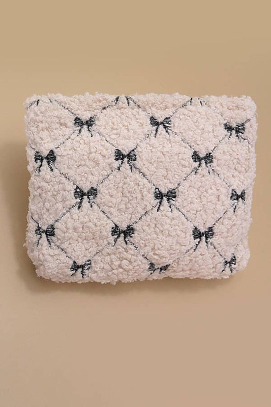 Soft Lamb Wool Cosmetic Pouch