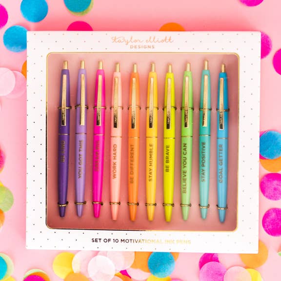 Motivational Pens 10 Piece Set