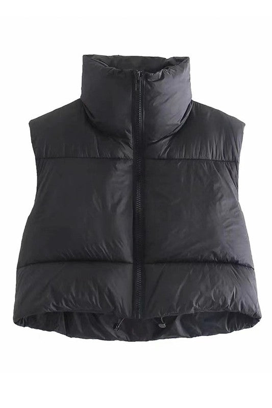 Cropped Puffer Vest