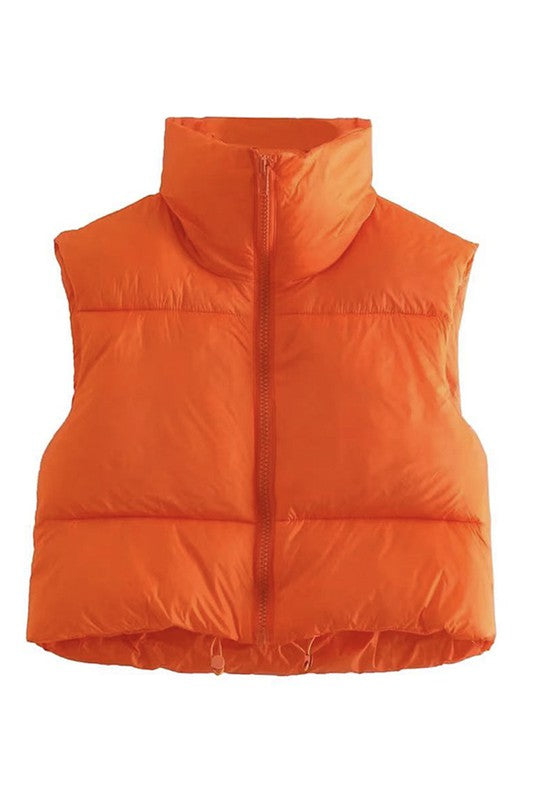 Cropped Puffer Vest