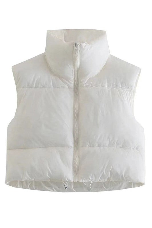 Cropped Puffer Vest