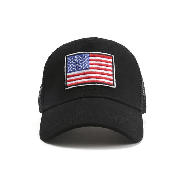 American Flag Trucker Hat