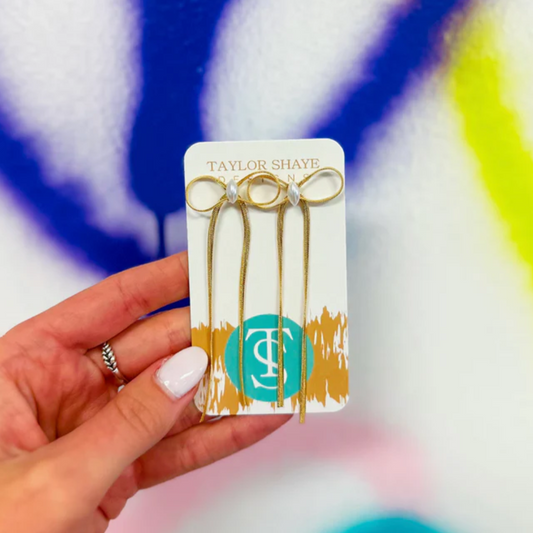 Kadence Bow Drop Earrings