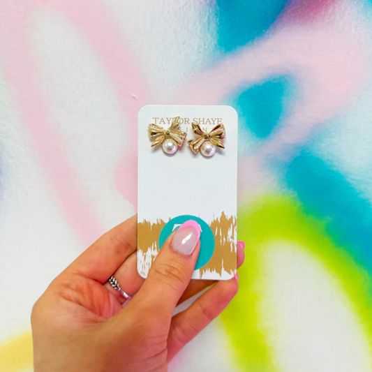 Lennox Bow Stud Earrings