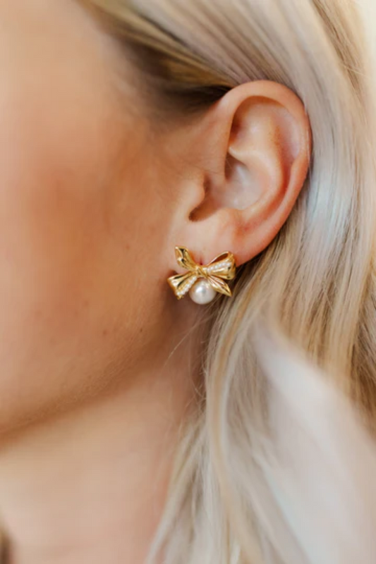 Lennox Bow Stud Earrings
