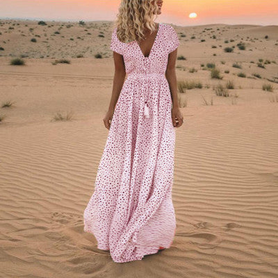 Sunset Dreams Polka Dot Dress