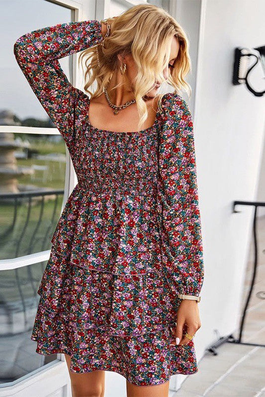 Long Sleeve Floral Dress
