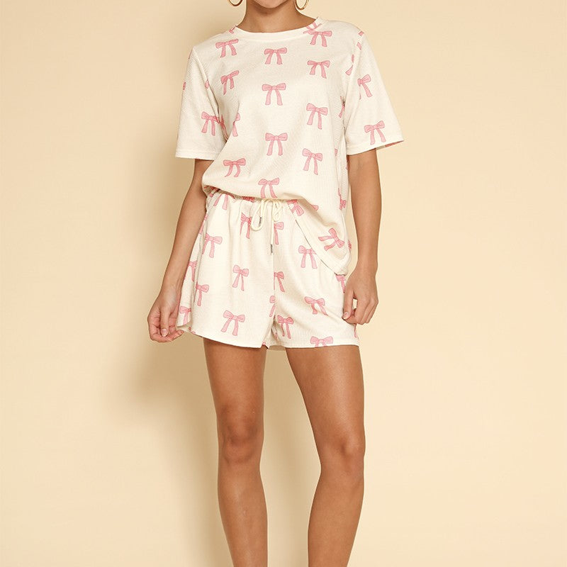 Cutie Bow Printed Set