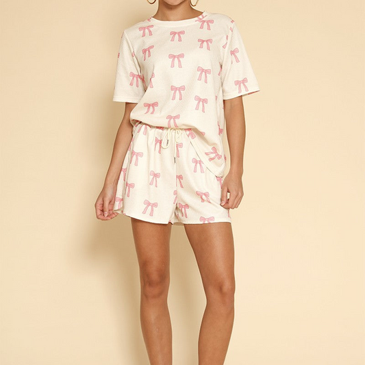 Cutie Bow Printed Set