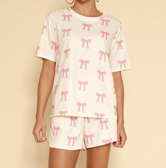 Cutie Bow Printed Set
