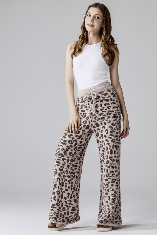 Cozy Soft Leopard Fuzzy Lounge Pants