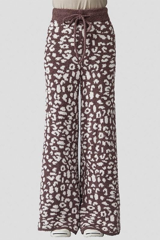 Cozy Soft Leopard Fuzzy Lounge Pants