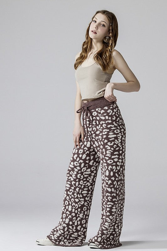 Cozy Soft Leopard Fuzzy Lounge Pants