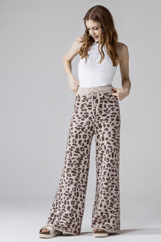 Cozy Soft Leopard Fuzzy Lounge Pants